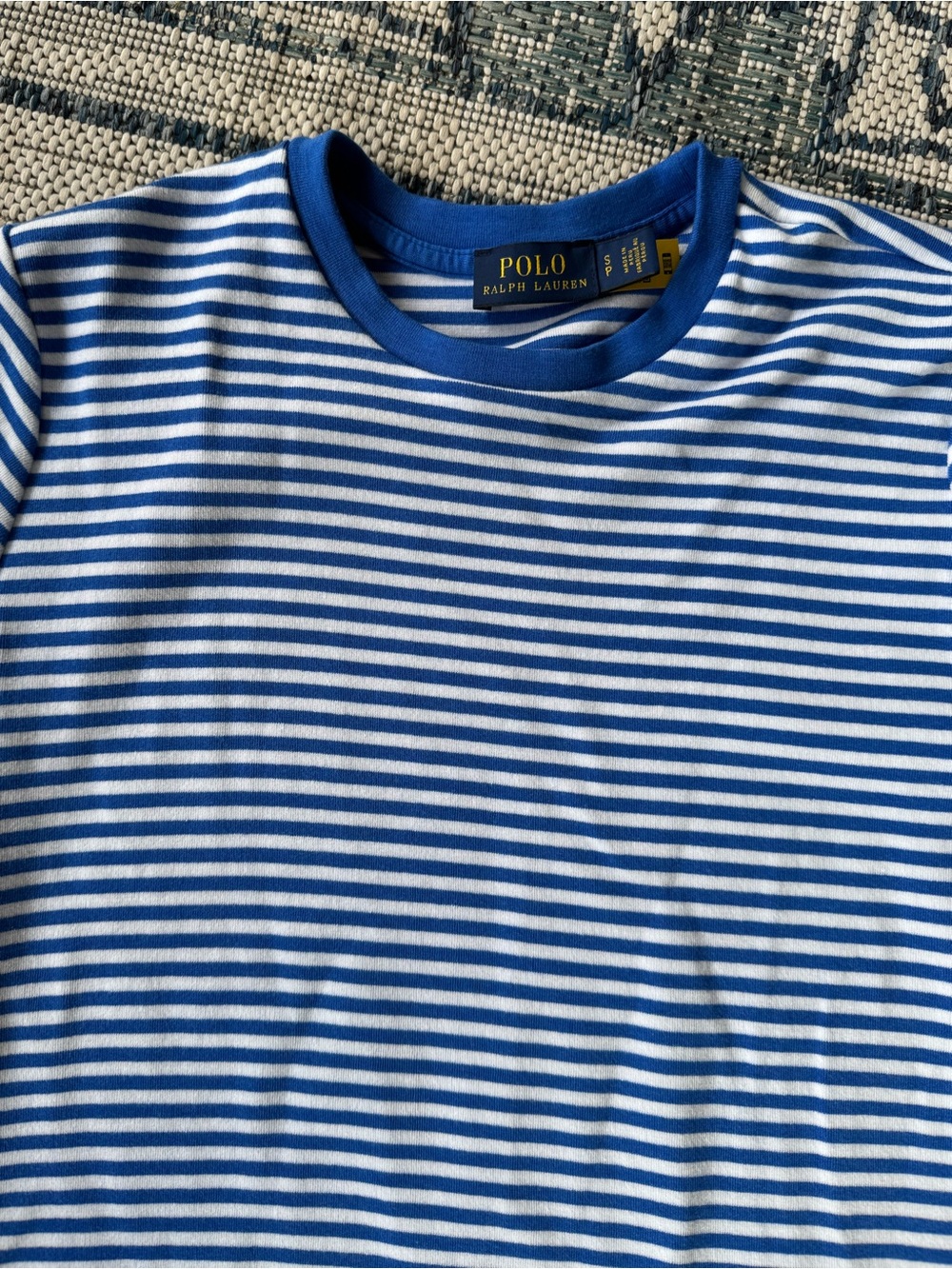 Polo Ralph Lauren Striped Stretch Cotton-Modal Tee Dress Size Small